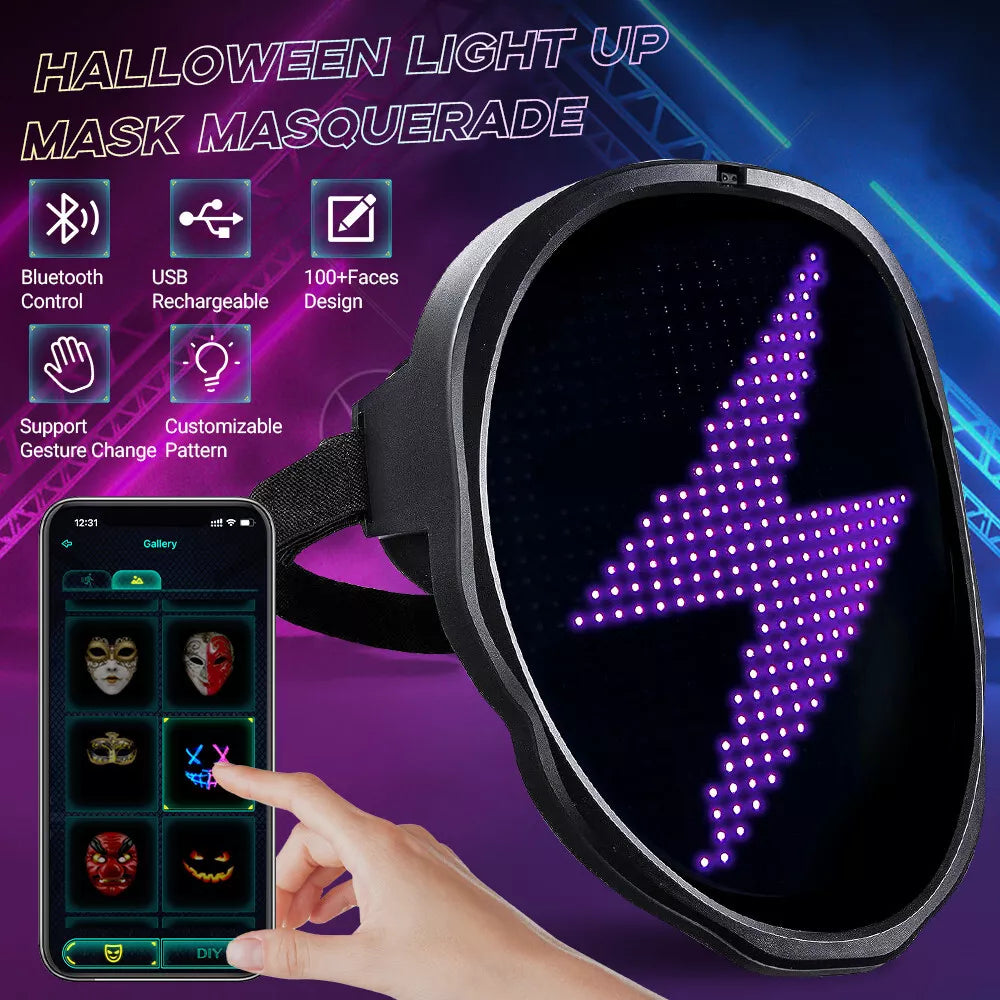 DarkHunter™ LED Halloween Mask